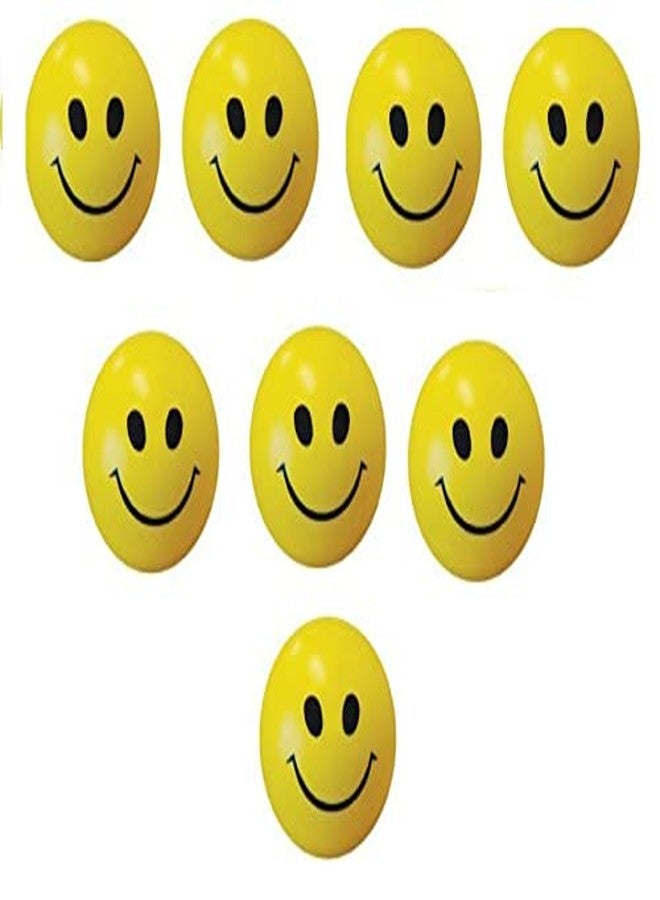 FLYmart Smiley Face Squeeze Stress Relief Ball | Soft Ball Stress Relieve Squeeze Balls Yellow |Toy for Kids and Adults for Stress Relief and Playing - 7 cm Each (8 Stress Smiley Ball) - Image 4